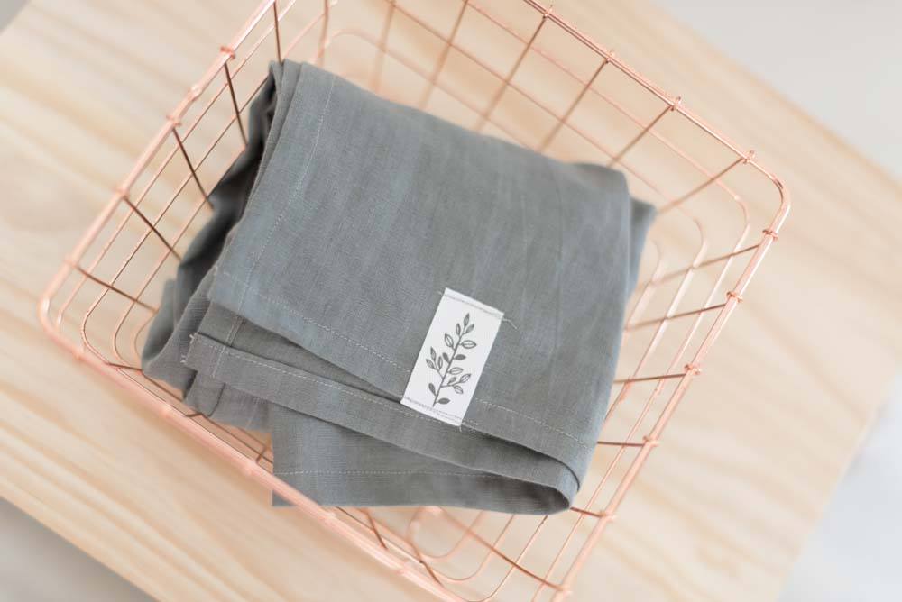 Ring Sling - Charcoal Linen - Zozinette Baby Carriers