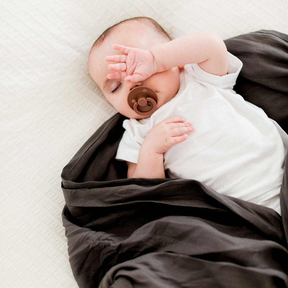 Ring Sling - Black Linen - Zozinette Baby Carriers