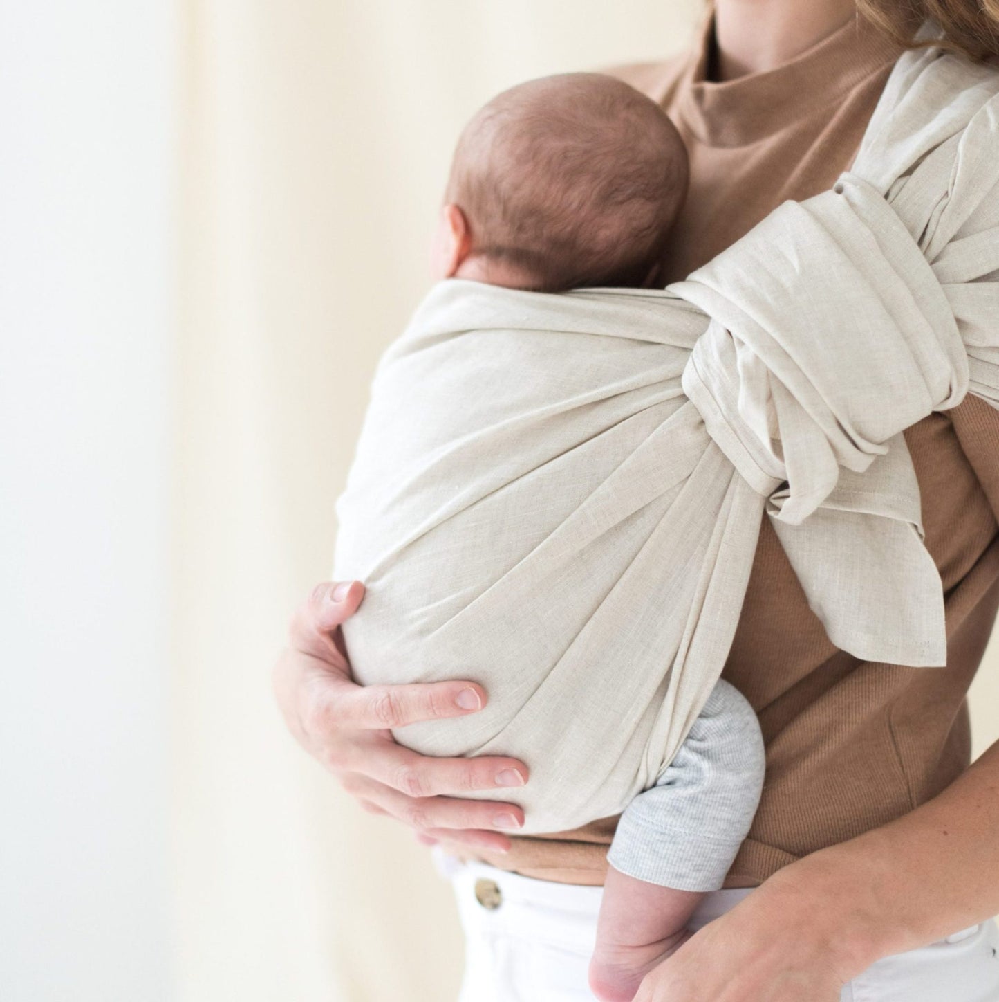 Ring Sling - Wheat Linen - Zozinette Baby Carriers