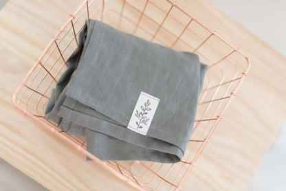 Ring Sling - Charcoal Linen - Zozinette Baby Carriers
