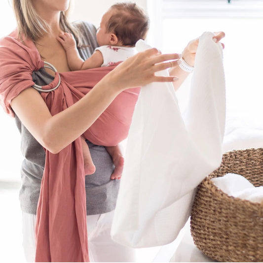 Ring Sling - Grapefruit Linen