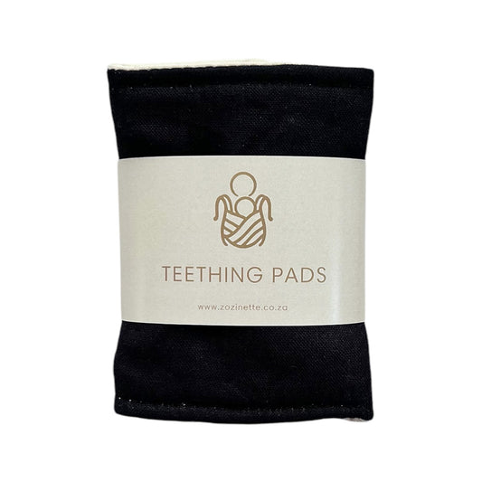 Teething Pads Black Linen (Classic Carry Range)