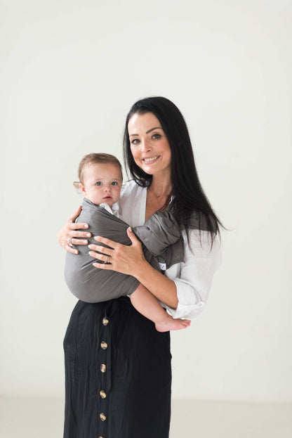 Ring Sling - Charcoal Linen - Zozinette Baby Carriers